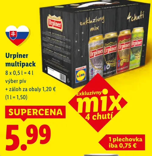 Urpiner multipack mix pív