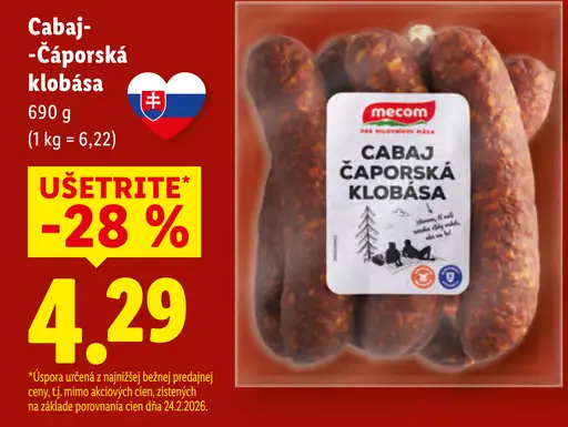 Mecom Cabaj-Čápor klobása