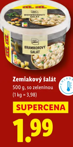 Lidl Bramborový zemiakový šalát so zeleninou