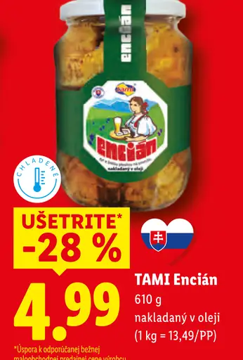 TAMI Encián nakladaný v oleji
