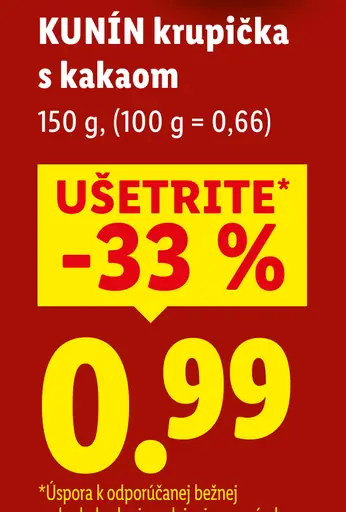 Kunín Krupička s kakaom