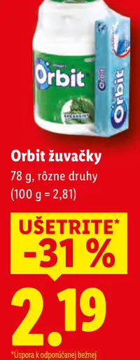 Orbit žuvačky