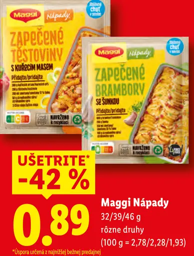 MAGGI NÁPADY Zapekané cestoviny s kuracím mäsom