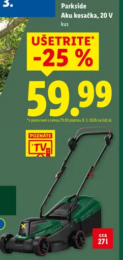 Parkside Aku kosačka