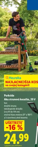 Parkside Aku strunová kosačka