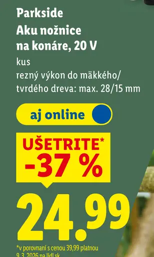 Parkside Aku nožnice