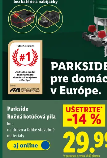 Parkside kotúčová píla