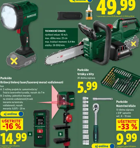 Parkside laserový merač vzdialenosti/krížový líniový laser