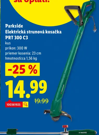 Parkside elektrická strunová kosačka PRT 300 C3