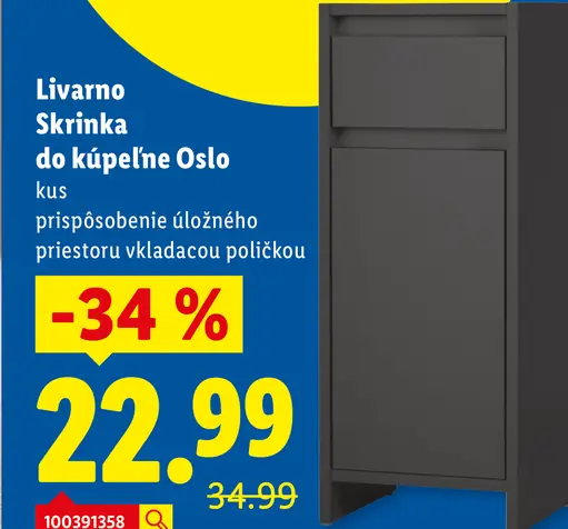 Livarno skrinka do kúpeľne Oslo