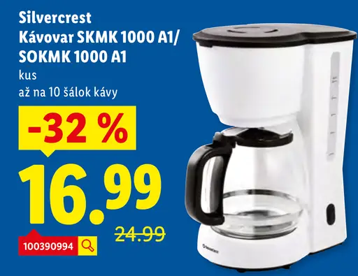 Silvercrest kávovar SKMK 1000 A1 / SOKMK 1000 A1