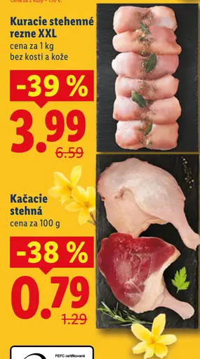 Kuracie stehenné rezne XXL bez kosti a kože