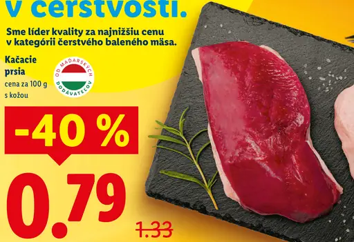 Kačacie prsia XXL s kožou