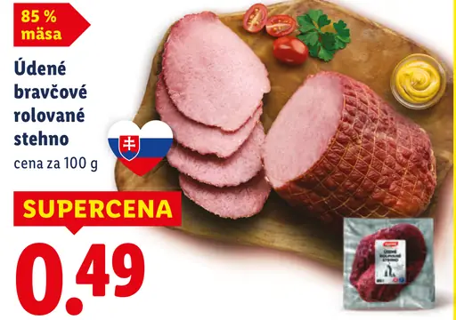 Údené bravčové rolované stehno