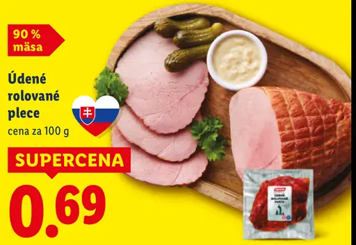 Údené plece rolované