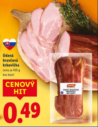 Údená bravčová krkovička bez kosti