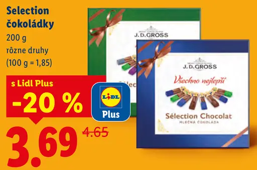 J.D. Gross Selection čokoládky