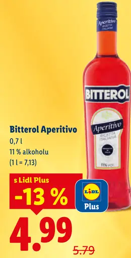 Bitterol Aperitivo alkoholický aperitív