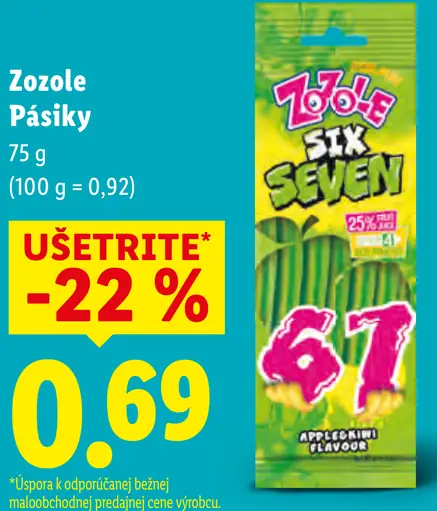 Zozole pásiky želatínové cukríky