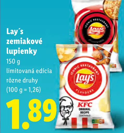 Lay’s zemiakové lupienky limitovaná edícia