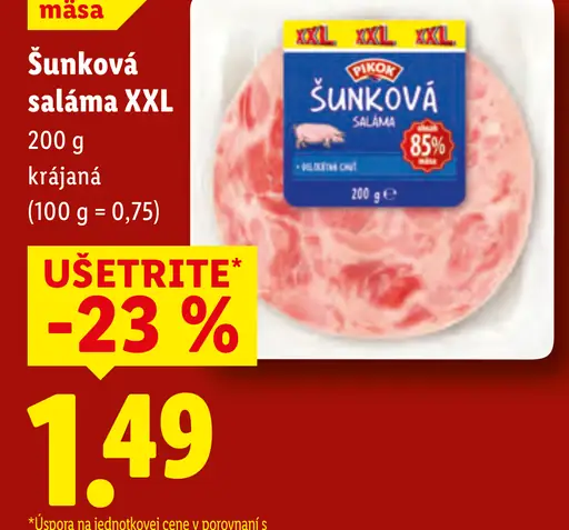 Vian Šunková saláma XXL krájaná