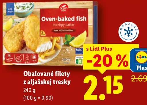 Ocean Sea Aljašská treska obalované filety