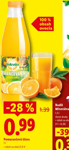 Solevita Pomarančová šťava