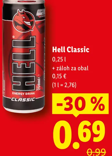 Hell Classic energetický nápoj