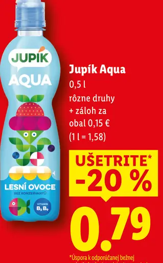 Jupík Aqua nápoj rôzne druhy