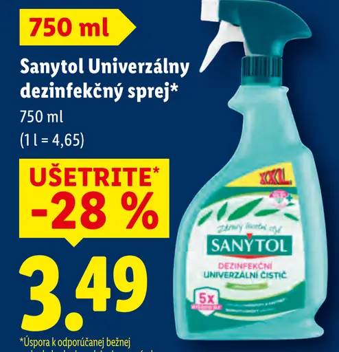Sanytol Univerzálny dezinfekčný čistiaci prostriedok