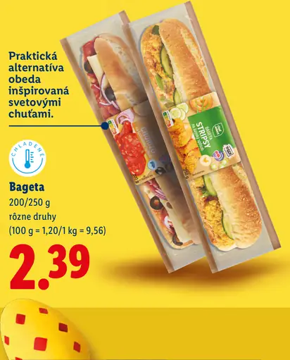 Chef Select bageta chladená plnená