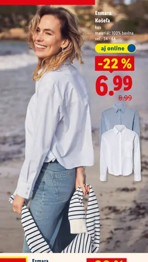 Esmara košeľa z 100 % bavlny