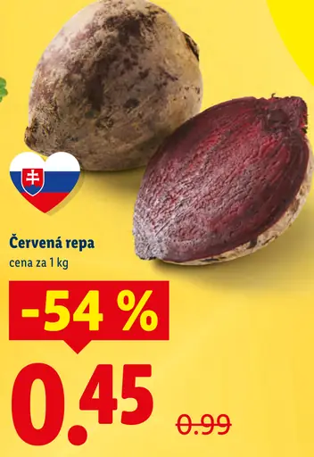 Červená repa voľná