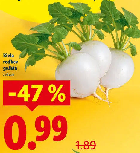 Biela reďkev guľatá zväzok