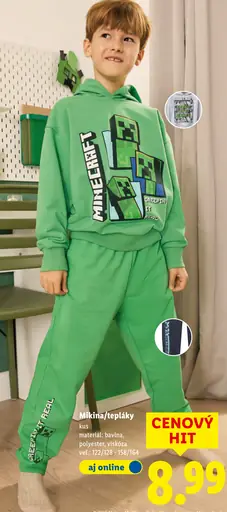 Minecraft detská mikina a tepláky súprava