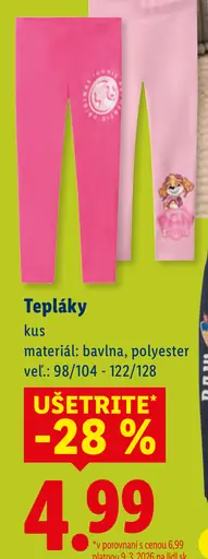 Detské tepláky s motívom Paw Patrol