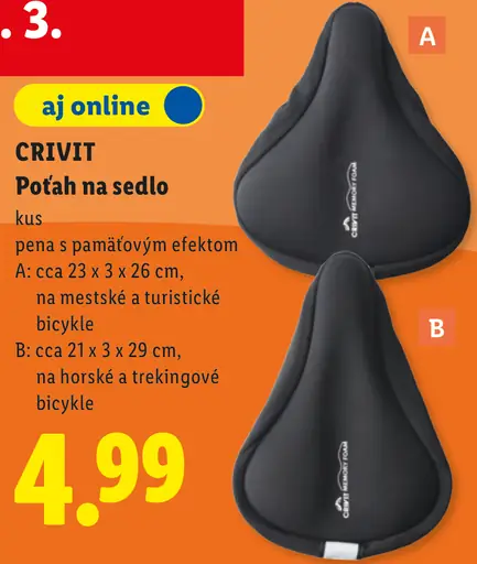 Crivit poťah na sedlo na mestské, turistické, horské a trekingové bicykle