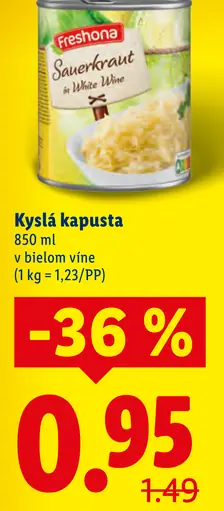 Freshona kyslá kapusta v bielom víne