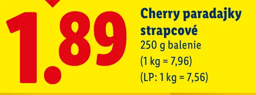 Paradajky cherry strapcové