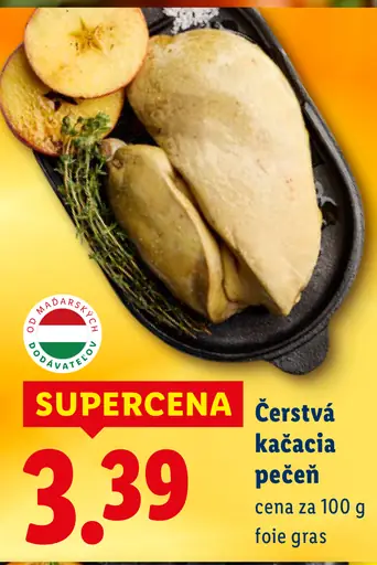 Čerstvá kačacia pečeň Foie gras