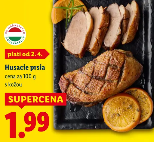 Husacie prsia s kožou