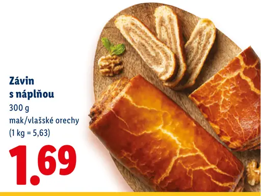 Závín s náplňou mak/vlašské orechy