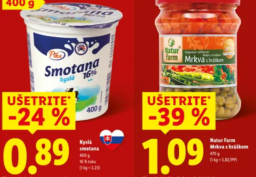 Pilos kyslá smotana 16 % tuku