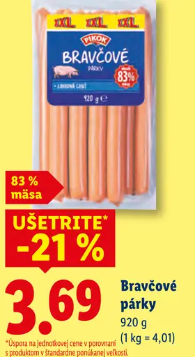 Pikok Bravčové párky