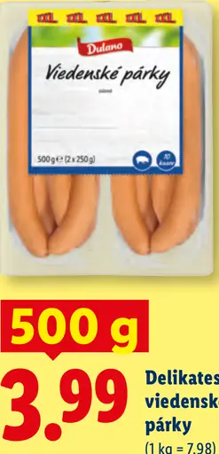 Dulano viedenské párky delikatesné