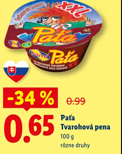 Pilos Pata tvarohová pena rôzne druhy