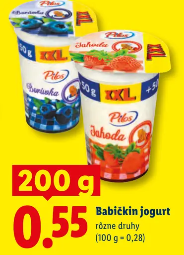 Pilos Babičkin jogurt rôzne druhy