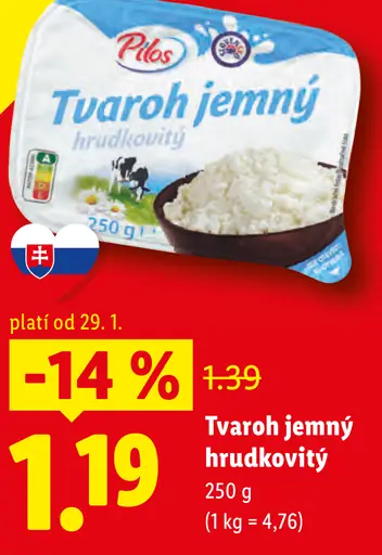 Pilos Tvaroh jemný hrudkovitý
