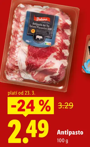 Dulano antipasto salámové plátky