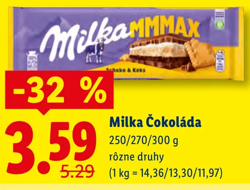 Milka čokoláda tabuľka